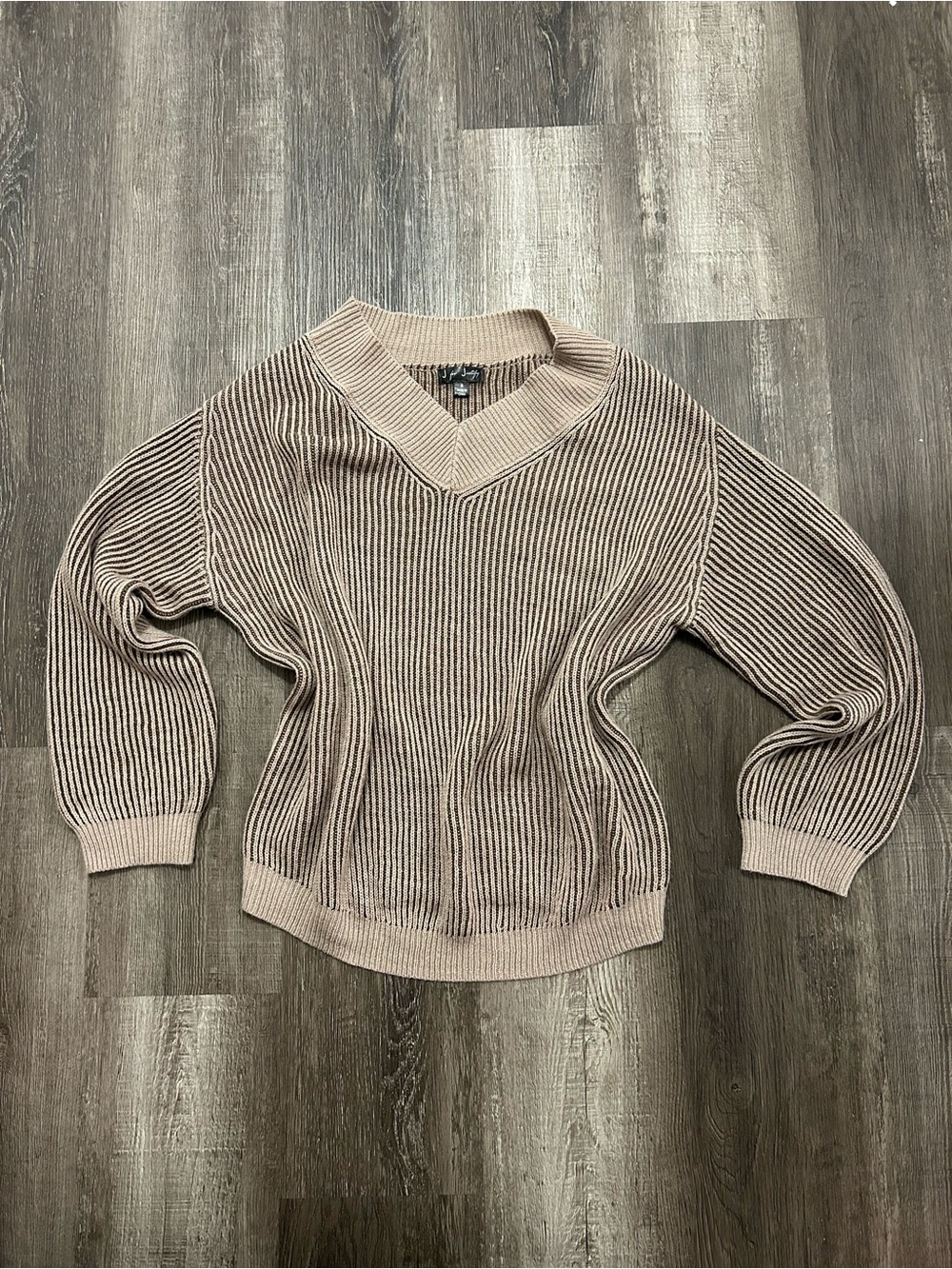 90s Y2K Brown & Tan Striped Ribbed Sweater